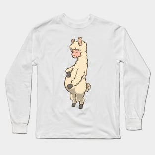 Llama with baby belly - Pregnant Long Sleeve T-Shirt